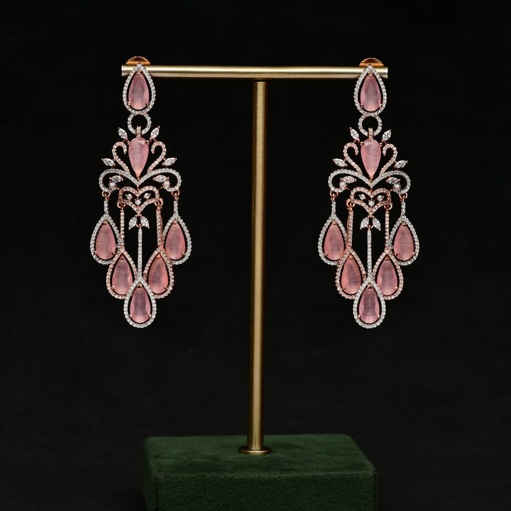 CZ Rose Gold Earrings