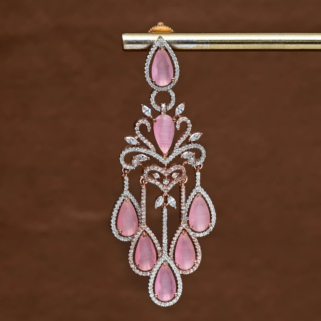 CZ Rose Gold Earrings