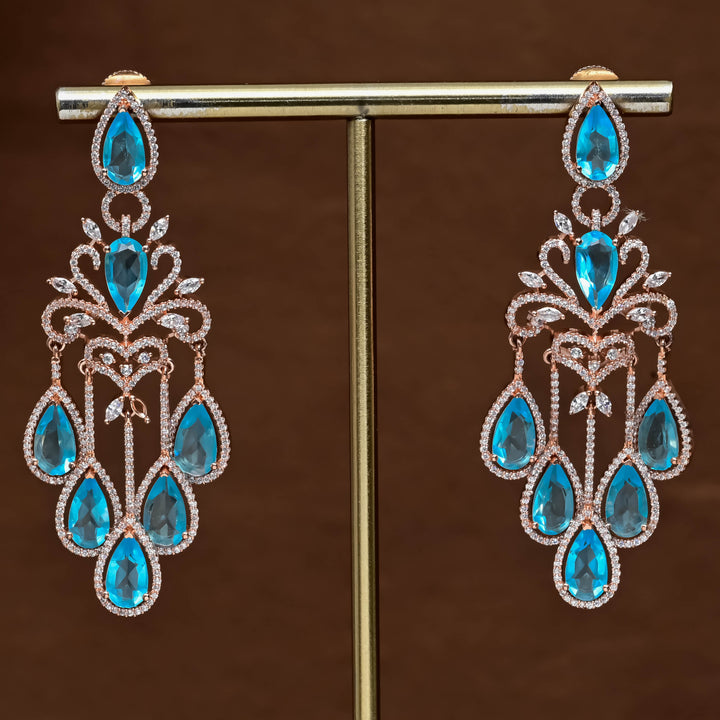 CZ Rose Gold Earrings