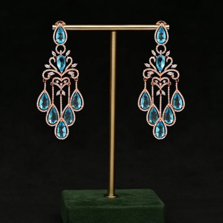 CZ Rose Gold Earrings