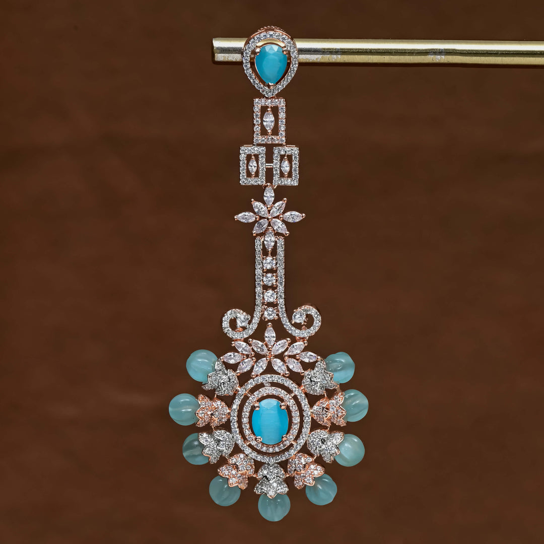 CZ Rose Gold Designer Earrings