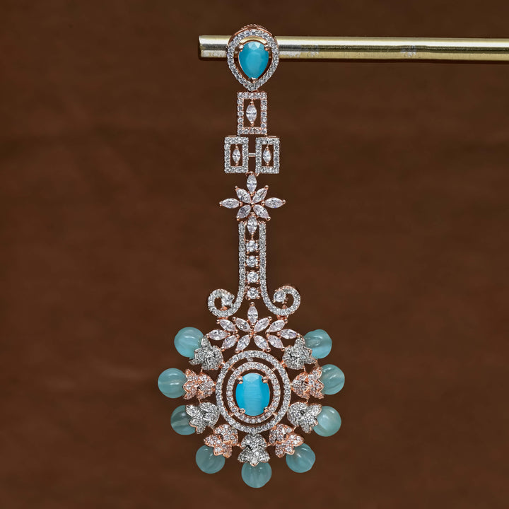 CZ Rose Gold Designer Earrings