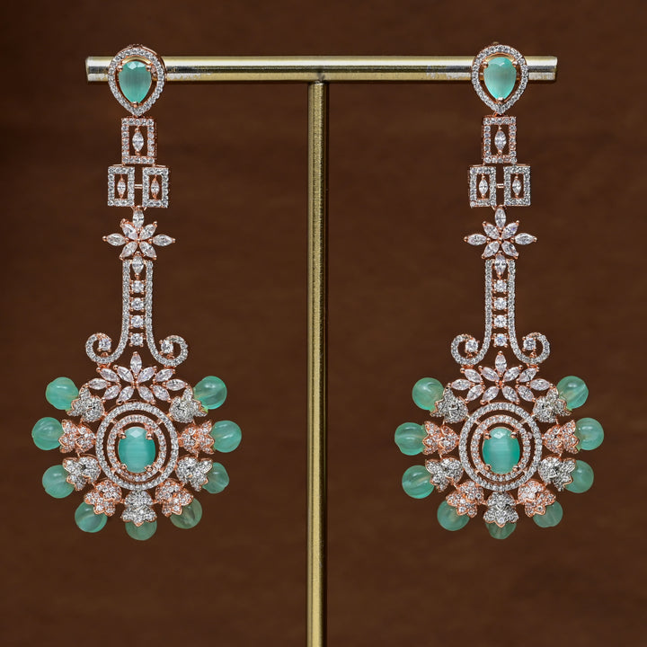 CZ Rose Gold Designer Earrings
