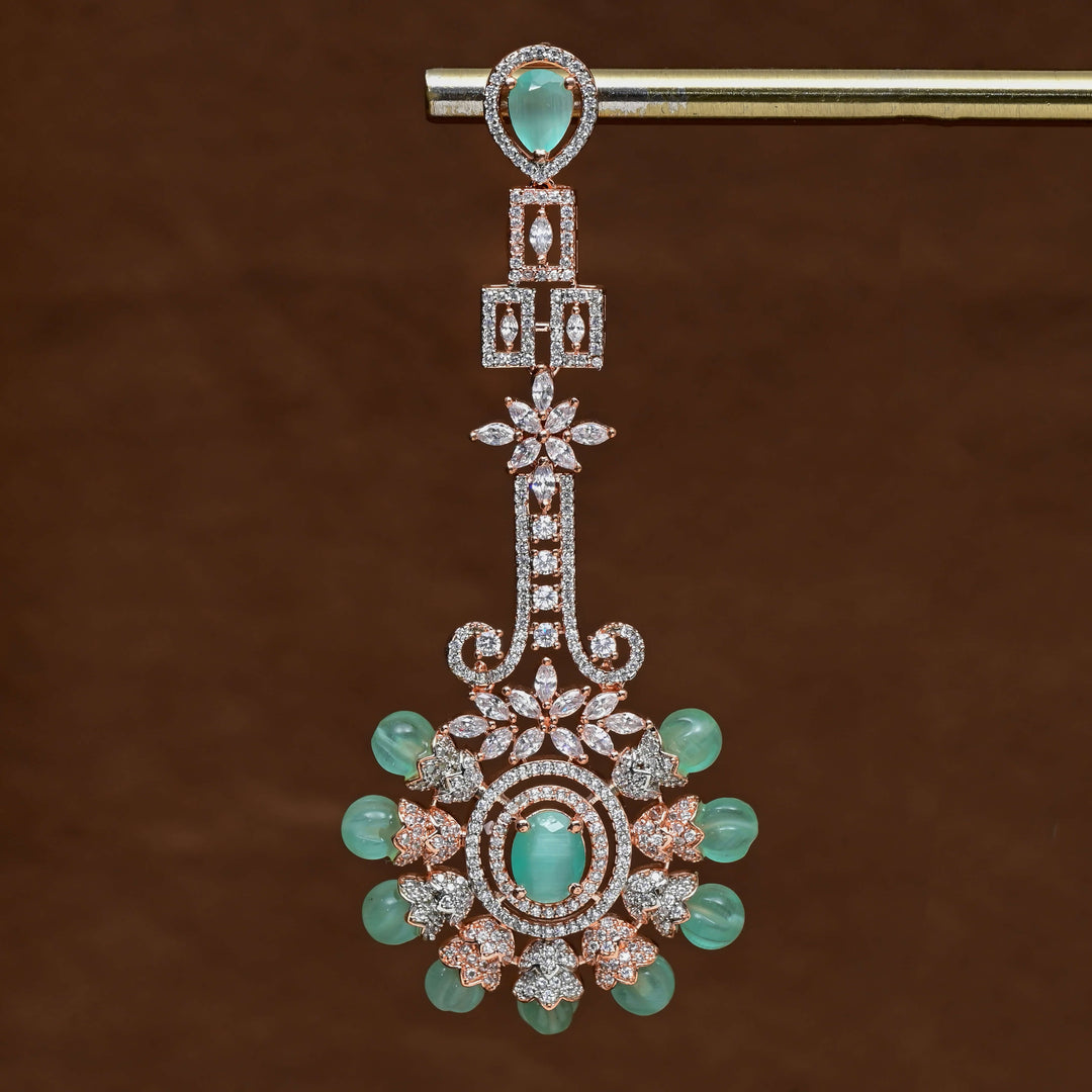 CZ Rose Gold Designer Earrings