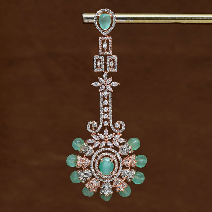 CZ Rose Gold Designer Earrings