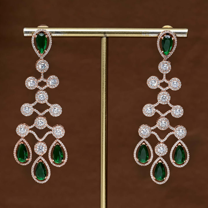 CZ Rose Gold Earrings