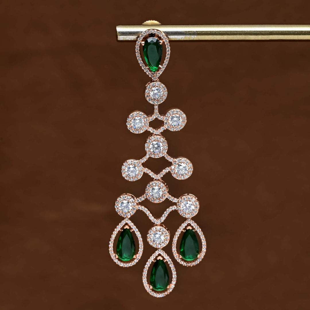 CZ Rose Gold Earrings