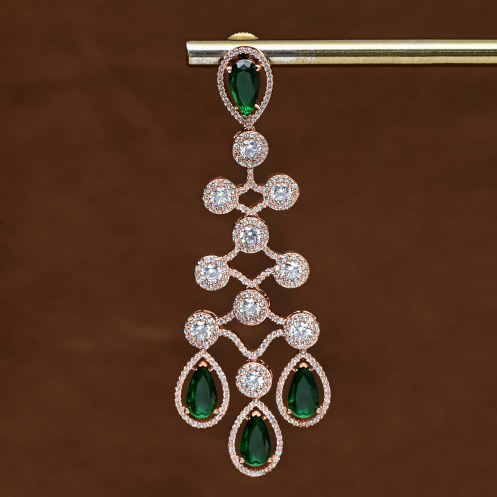 CZ Rose Gold Earrings