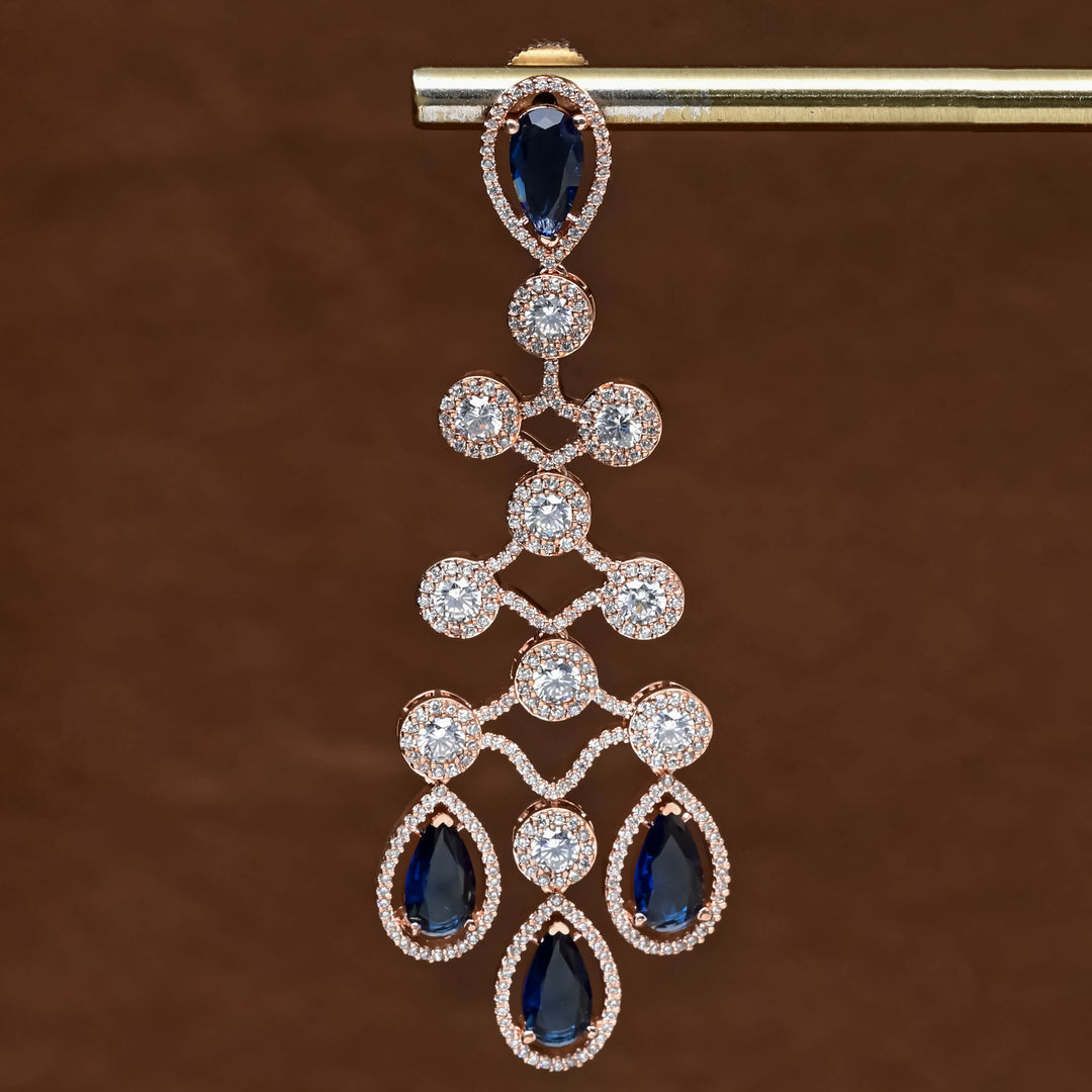 CZ Rose Gold Earrings