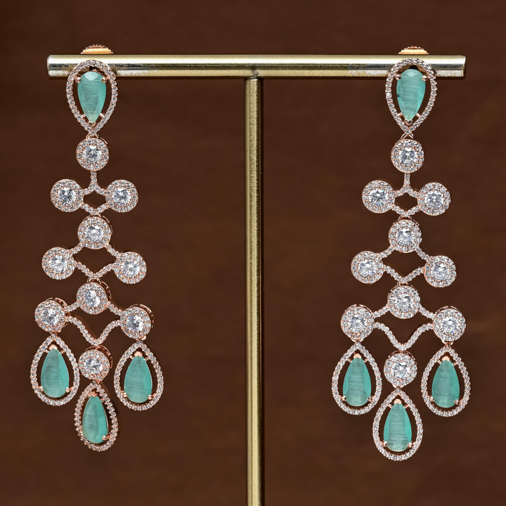 CZ Rose Gold Earrings