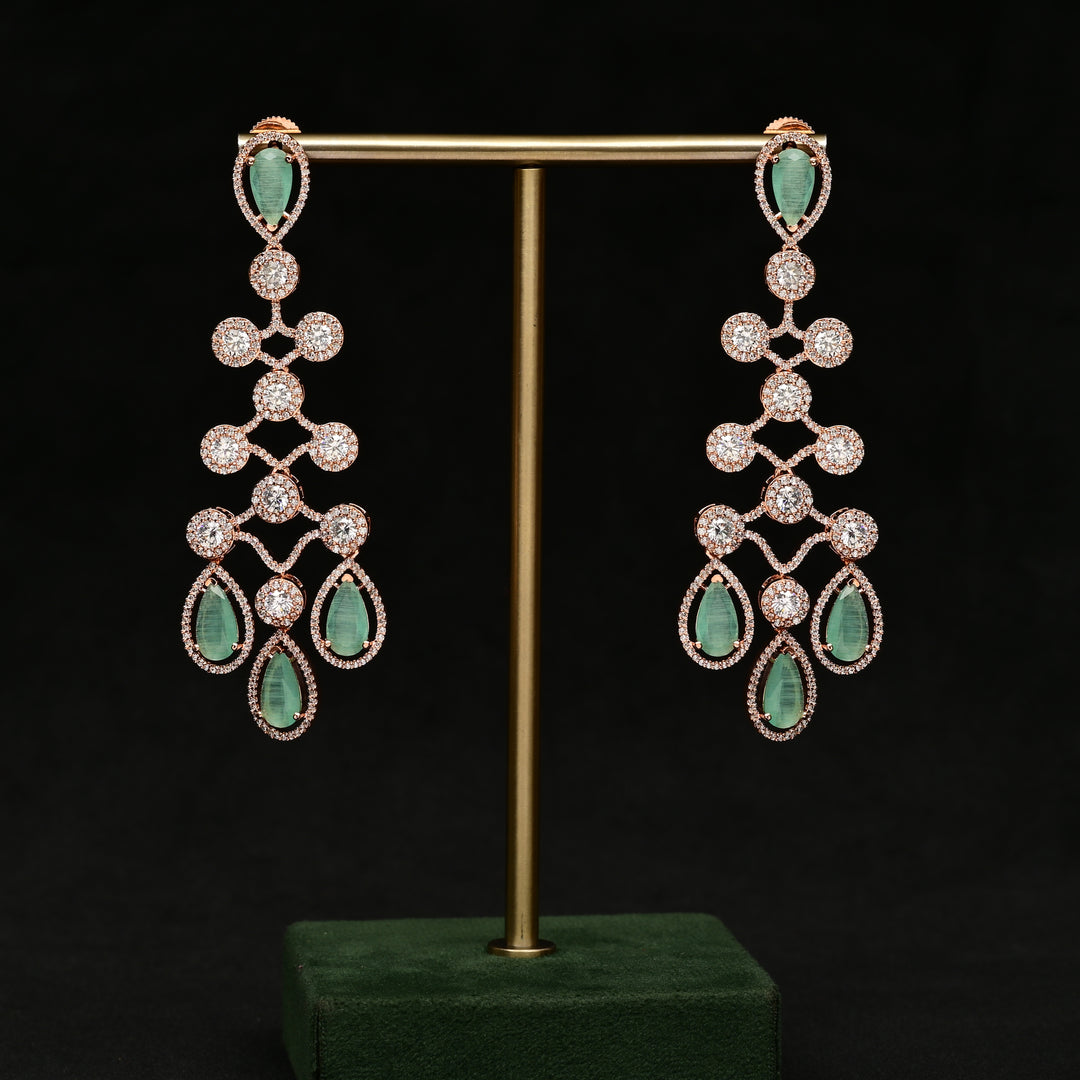 CZ Rose Gold Earrings