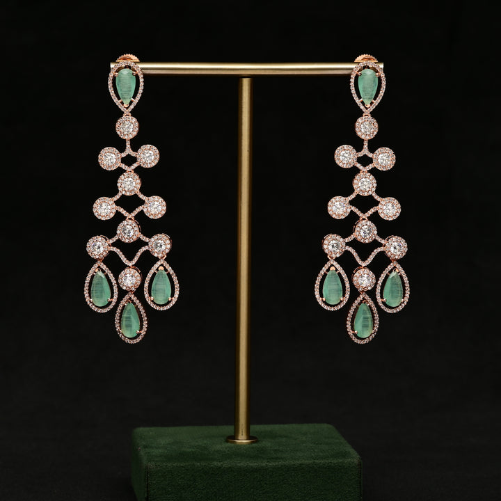 CZ Rose Gold Earrings