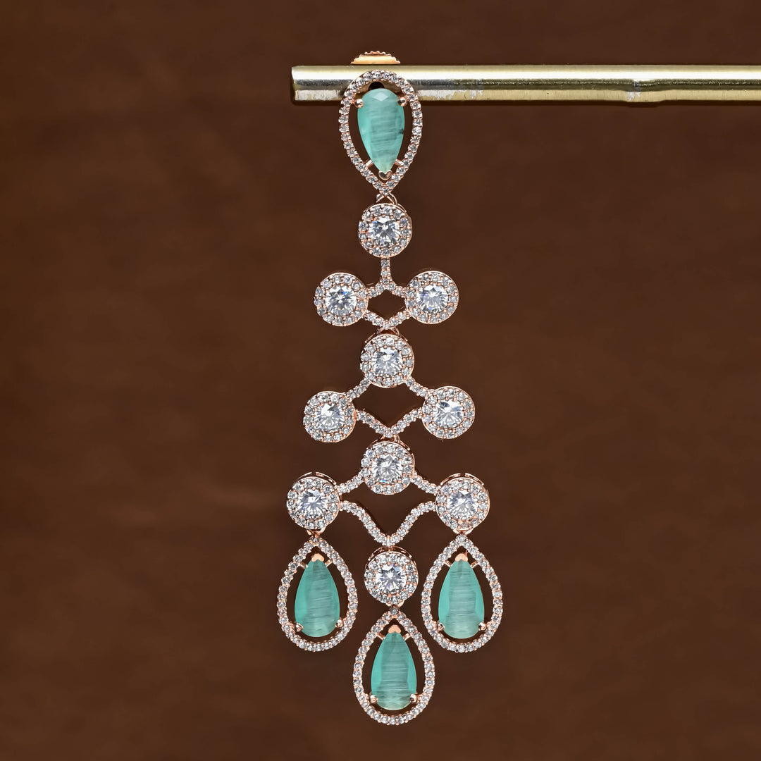 CZ Rose Gold Earrings