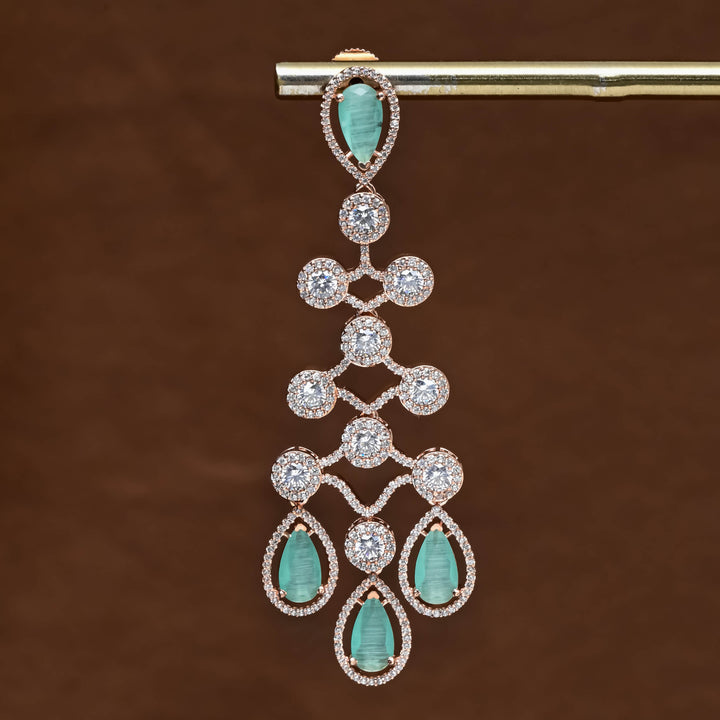CZ Rose Gold Earrings