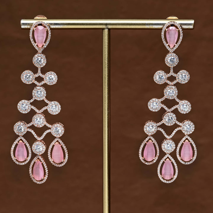 CZ Rose Gold Earrings