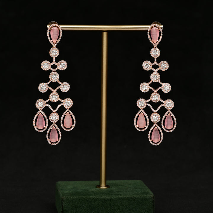 CZ Rose Gold Earrings