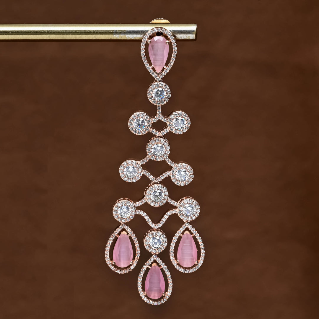 CZ Rose Gold Earrings