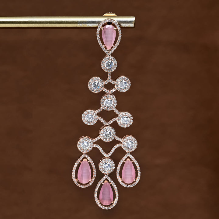 CZ Rose Gold Earrings