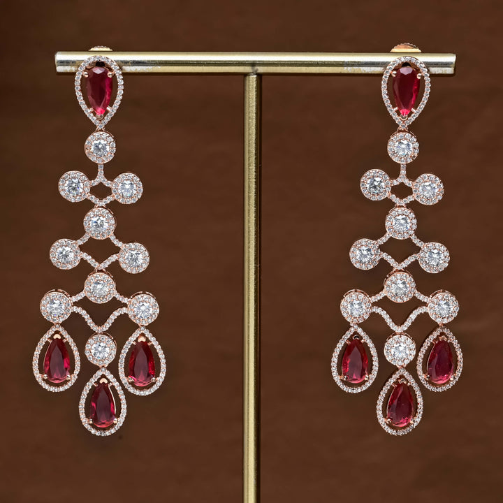 CZ Rose Gold Earrings