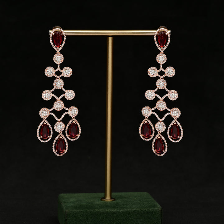 CZ Rose Gold Earrings