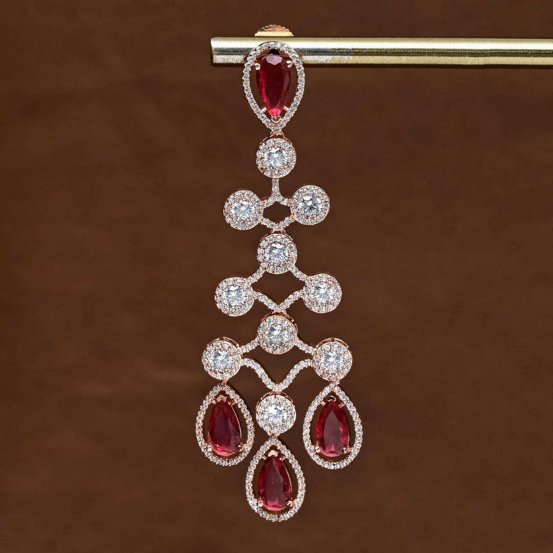 CZ Rose Gold Earrings