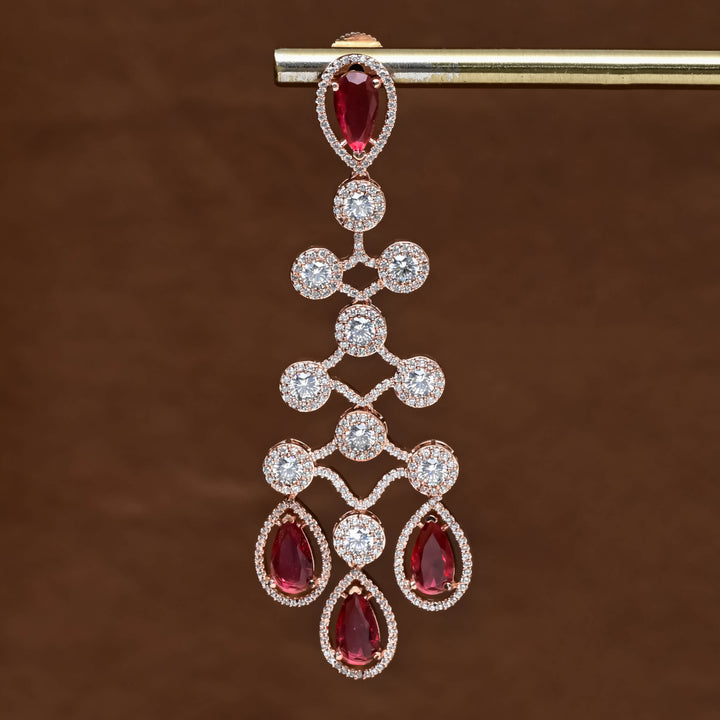 CZ Rose Gold Earrings