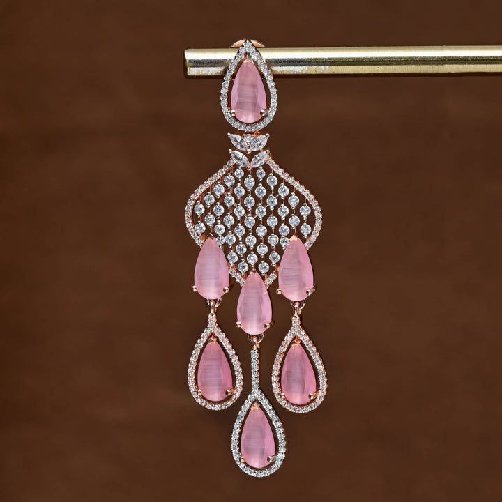 CZ Rose Gold Earrings