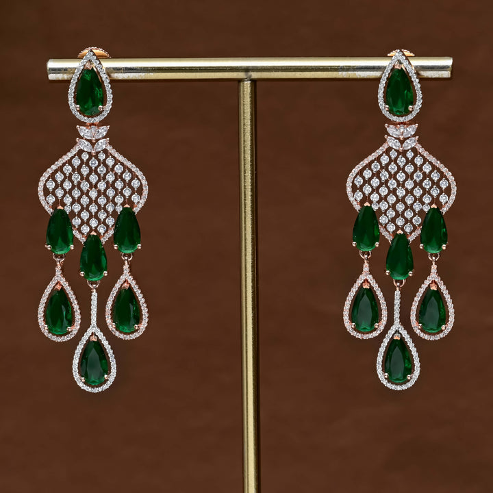 CZ Rose Gold Earrings