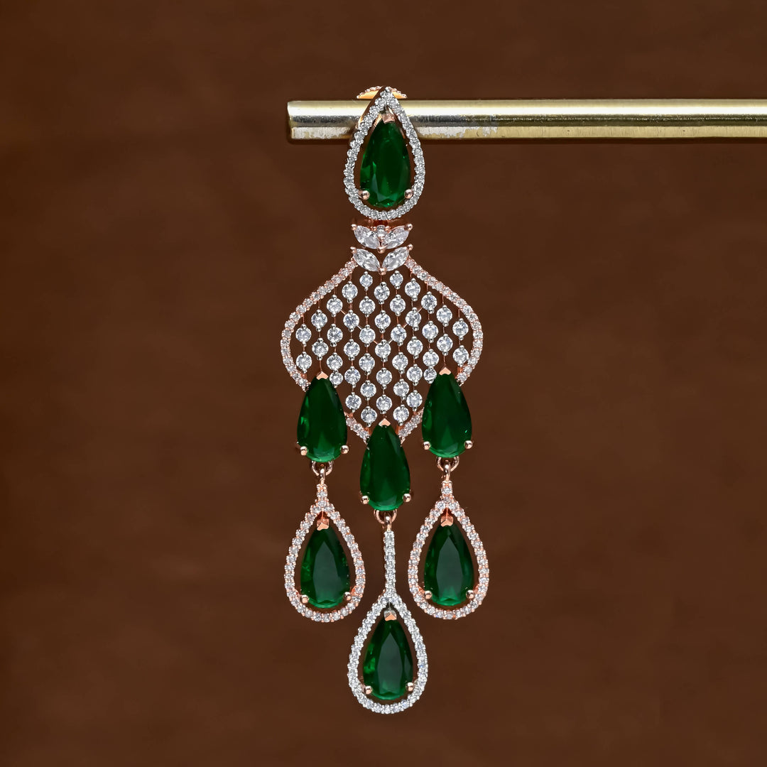 CZ Rose Gold Earrings