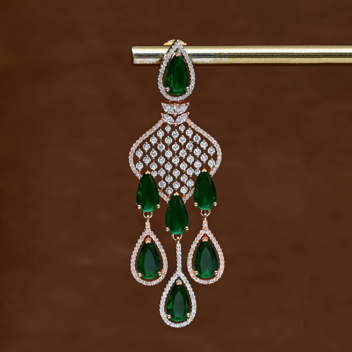 CZ Rose Gold Earrings