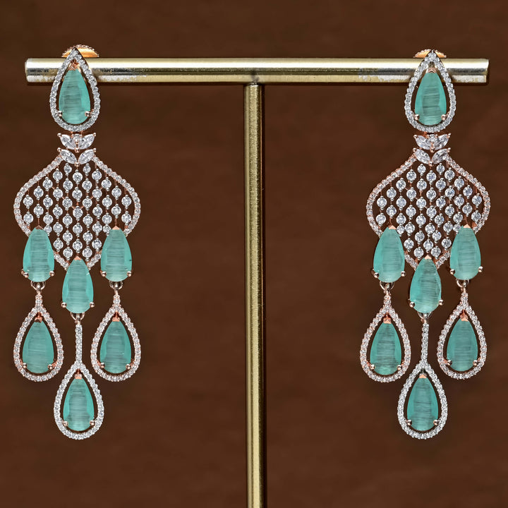 CZ Rose Gold Earrings