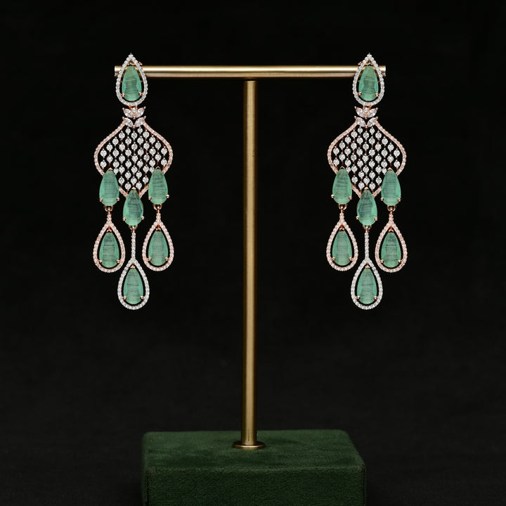 CZ Rose Gold Earrings