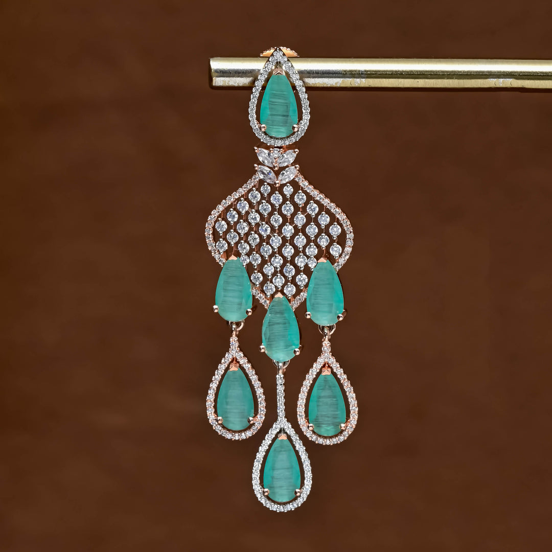 CZ Rose Gold Earrings
