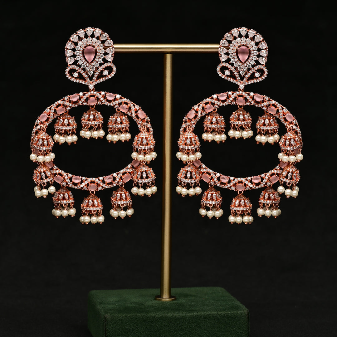 CZ Rose Gold Earrings