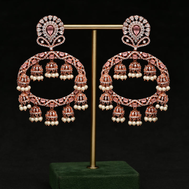 CZ Rose Gold Earrings