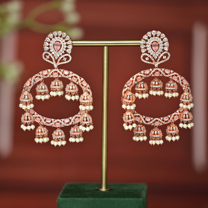 CZ Rose Gold Earrings