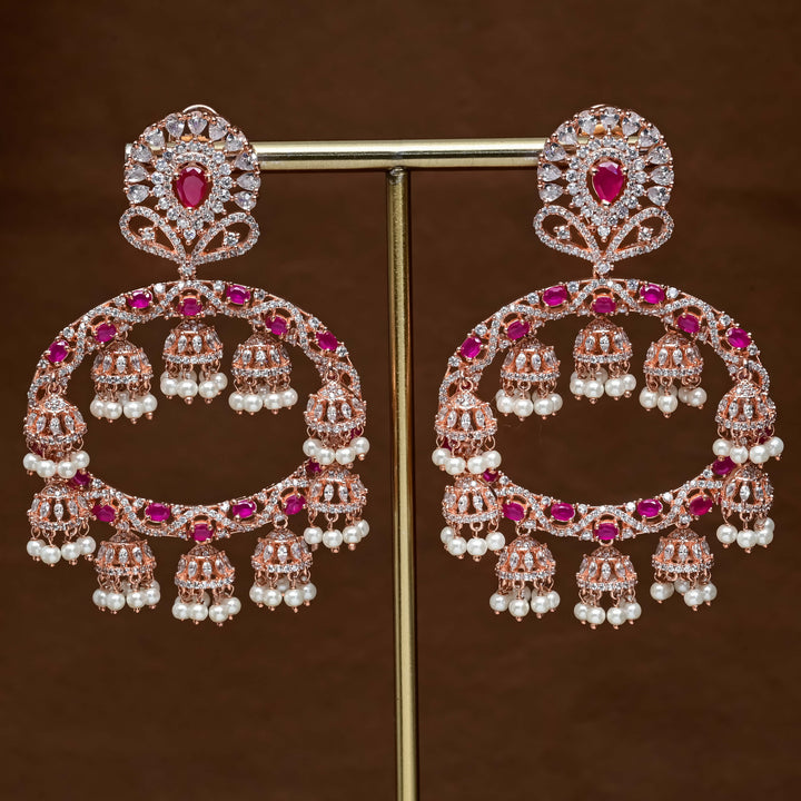 CZ Rose Gold Earrings
