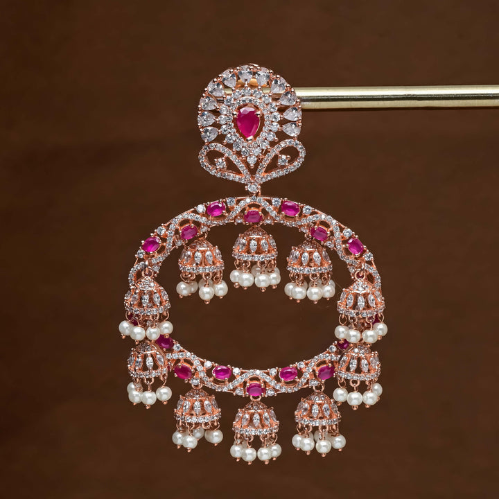 CZ Rose Gold Earrings