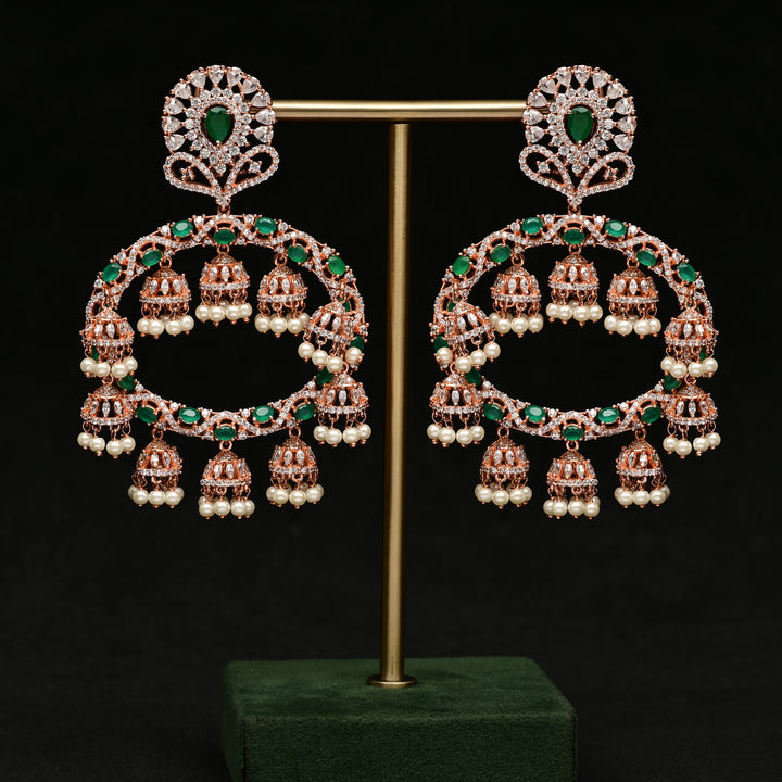 CZ Rose Gold Earrings