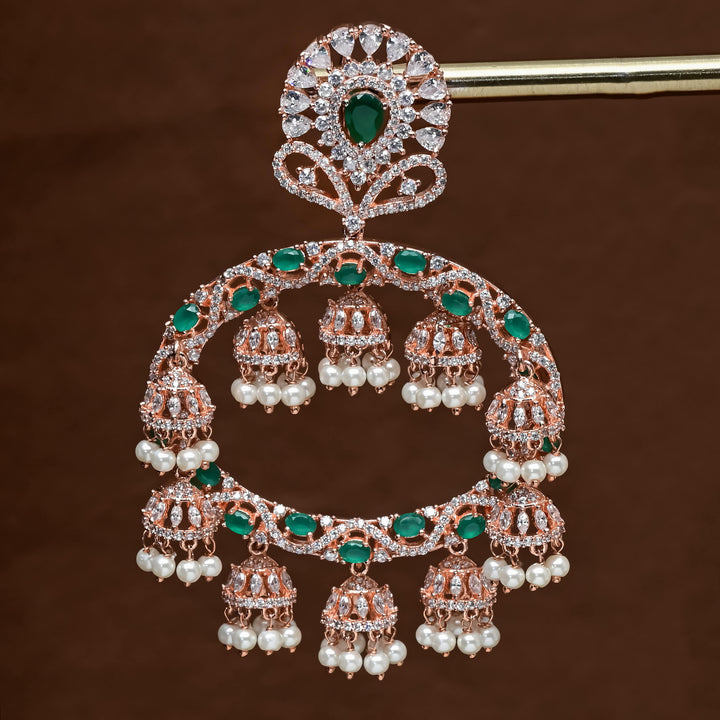 CZ Rose Gold Earrings