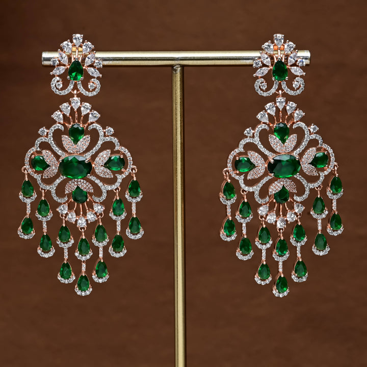 CZ Rose Gold Earrings