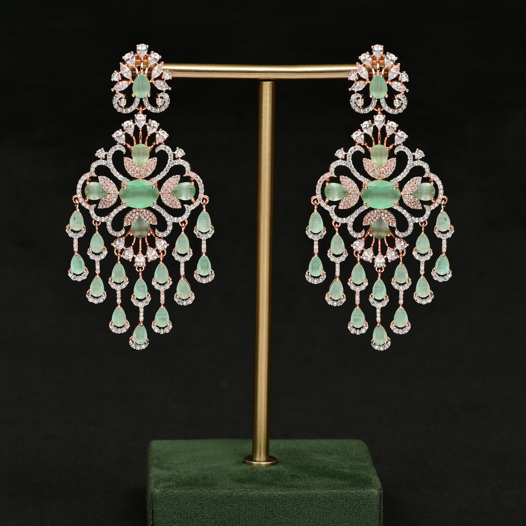 CZ Rose Gold Earrings