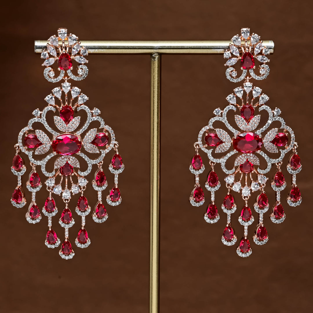 CZ Rose Gold Earrings