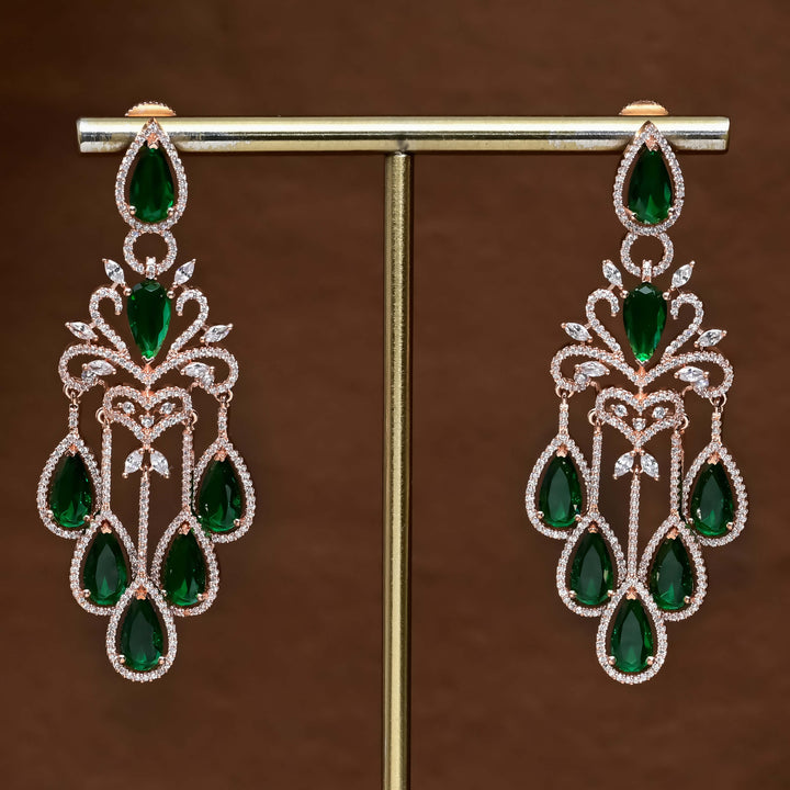 CZ Rose Gold Earrings