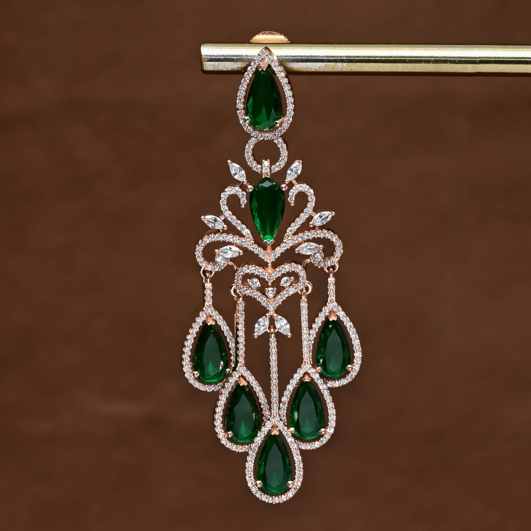 CZ Rose Gold Earrings