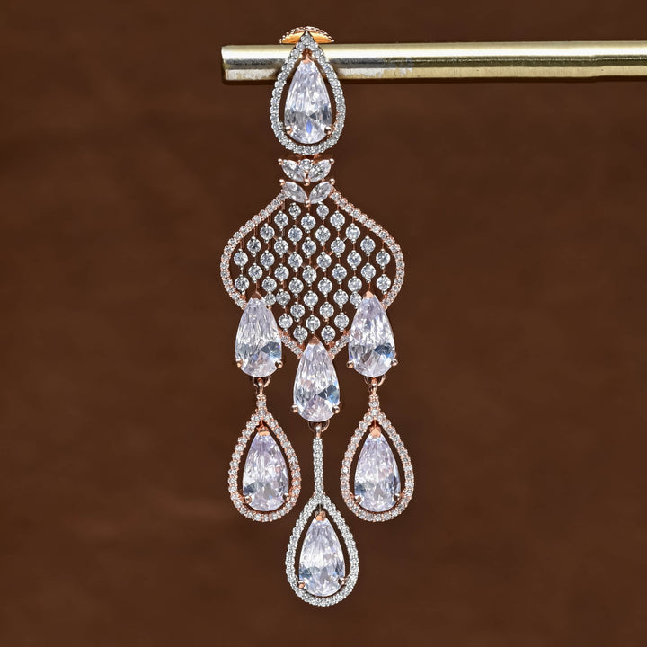 CZ Rose Gold Earrings