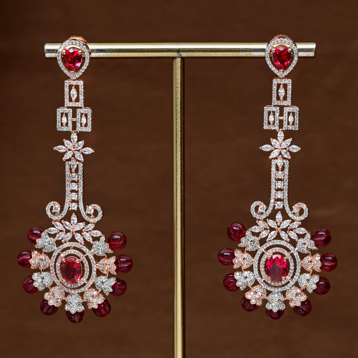 CZ Rose Gold Earrings