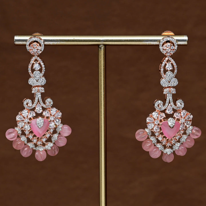 CZ Rose Gold Earrings