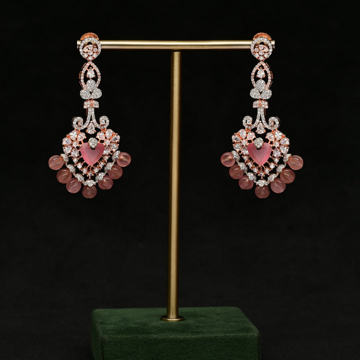 CZ Rose Gold Earrings