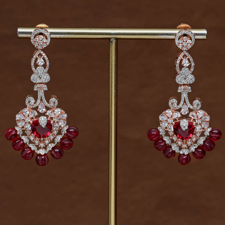 CZ Rose Gold Earrings